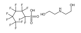 十一氟-1-戊烷磺酸、二乙醇胺的化合物结构式