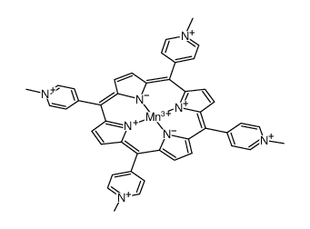 tetrakis(N-methyl-4-pyridiniumyl)porphine manganese(III) complex结构式
