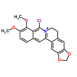 Benzo(g)-1,3-benzodioxolo(5,6-a)quinolizinium, 8-chloro-5,6-dihydro-9,10-dimethoxy- Structure