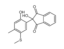 2-hydroxy-2-(2-hydroxy-4-methyl-5-methylsulfanylphenyl)indene-1,3-dione结构式