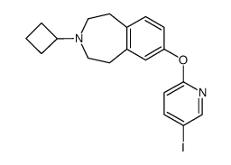 3-cyclobutyl-7-[(5-iodo-2-pyridinyl)oxy]-2,3,4,5-tetrahydro-1H-3-benzazepine结构式