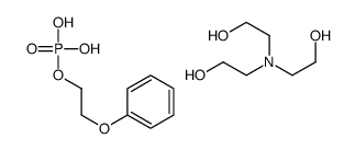 2-[bis(2-hydroxyethyl)amino]ethanol,2-phenoxyethyl dihydrogen phosphate Structure