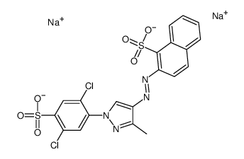2-[[1-(2,5-Dichloro-4-sulfophenyl)-3-methyl-1H-pyrazol-4-yl]azo]-1-naphthalenesulfonic acid disodium salt结构式