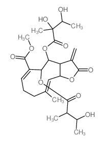 methyl (4E,8E)-2-(2,3-dihydroxy-2-methyl-butanoyl)oxy-3-(3-hydroxy-2-methyl-butanoyl)oxy-8-methyl-13-methylidene-12-oxo-11-oxabicyclo[8.3.0]trideca-4,8-diene-4-carboxylate picture