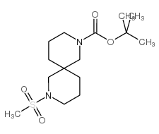 8-(甲基磺酰基)-2,8-二氮杂螺[4.5]癸烷-2-羧酸 1,1-二甲基乙酯结构式