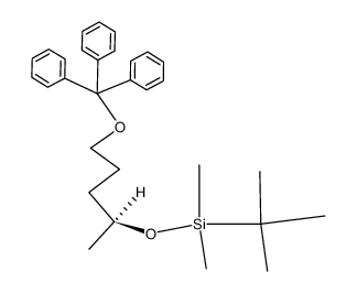 (S)-4-t-butyldimethylsilyloxy-1-trityloxypentane Structure