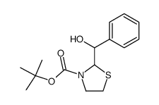 tert-butyl 2-(hydroxy(phenyl)methyl)thiazolidine-3-carboxylate Structure