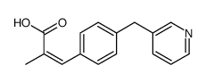 2-methyl-3-(4-(3-pyridinylmethyl)phenyl)-2-propenoic acid structure