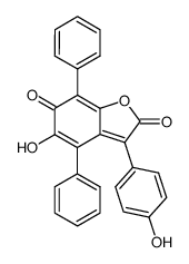 3-(4-Hydroxyphenyl)-4,7-diphenyl-5-hydroxybenzofuran-2,6-dione结构式