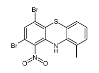 2,4-dibromo-9-methyl-1-nitro-10H-phenothiazine结构式