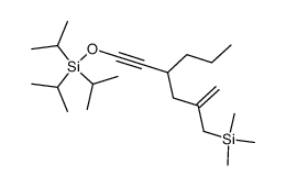 triisopropyl((3-propyl-5-((trimethylsilyl)methyl)hex-5-en-1-yn-1-yl)oxy)silane结构式