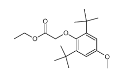 ethyl 2-(2,6-di-tert-butyl-4-methoxyphenoxy)acetate结构式