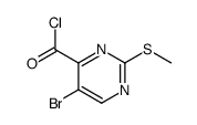 5-bromo-2-methylsulfanylpyrimidine-4-carbonyl chloride Structure