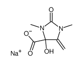 sodium 1,3-dimethyl-4-hydroxy-5-methylene-2-oxoimidazolidine-4-carboxylate结构式