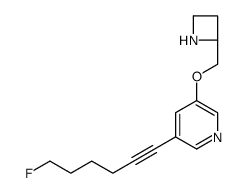 3-[[(2S)-azetidin-2-yl]methoxy]-5-(6-fluorohex-1-ynyl)pyridine结构式
