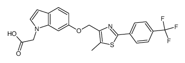 {6-[5-methyl-2-(4-trifluoromethyl-phenyl)-thiazol-4-ylmethoxy]-indol-1-yl}-acetic acid结构式