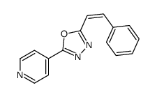 2-(2-phenylethenyl)-5-pyridin-4-yl-1,3,4-oxadiazole Structure