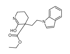 ethyl 3-(2-indol-1-ylethyl)-2-oxopiperidine-3-carboxylate Structure