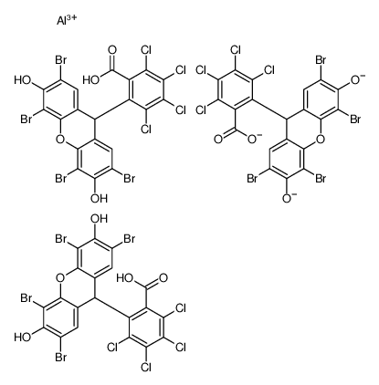 3,4,5,6-tetrachloro-2-(2,4,5,7-tetrabromo-3,6-dihydroxyxanthen-9-yl)benzoic acid, aluminium salt picture