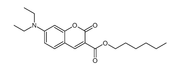 Hexyl 7-(Diethylamino)coumarin-3-carboxylate structure