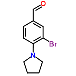 3-Bromo-4-(1-pyrrolidinyl)benzaldehyde structure
