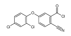 2-cyano-5-(2,4-dichlorophenoxy)benzoyl chloride结构式