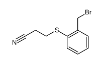 3-(2-bromomethylphenylsulfanyl)propionitrile结构式
