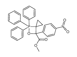 methyl 6-(4-nitrophenyl)-4,4,4-triphenyl-5-oxa-4l5-phosphaspiro[2.3]hexane-6-carboxylate结构式