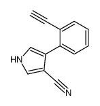 4-(2-ethynylphenyl)-1H-pyrrole-3-carbonitrile结构式