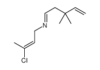 N-(3-chlorobut-2-enyl)-3,3-dimethylpent-4-en-1-imine Structure