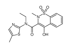 N-ethyl-4-hydroxy-2-methyl-N-(5-methyl-1,3-thiazol-2-yl)-1,1-dioxo-1λ6,2-benzothiazine-3-carboxamide结构式