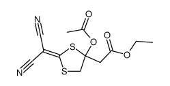 ethyl 4-acetoxy-2-dicyanomethylene-1,3-dithiolane-4-acetate结构式