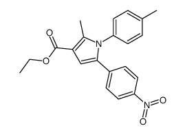 2-Methyl-5-(4-nitro-phenyl)-1-p-tolyl-1H-pyrrole-3-carboxylic acid ethyl ester Structure