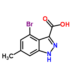4-Bromo-6-methyl-1H-indazole-3-carboxylic acid结构式