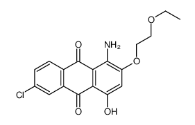 1-amino-6-chloro-2-(2-ethoxyethoxy)-4-hydroxyanthracene-9,10-dione结构式
