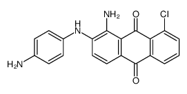 1-amino-2-(4-aminoanilino)-8-chloroanthracene-9,10-dione结构式