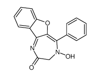 4-hydroxy-5-phenyl-3H-[1]benzofuro[3,2-e][1,4]diazepin-2-one结构式