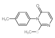 3-(4-methylphenyl)-2-methylsulfanyl-pyrimidin-4-one structure