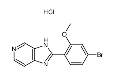 2-(4-Bromo-2-methoxy-phenyl)-3H-imidazo[4,5-c]pyridine; hydrochloride结构式