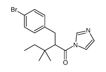 2-[(4-bromophenyl)methyl]-1-imidazol-1-yl-3,3-dimethylpentan-1-one结构式