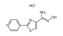 2-(4'-pyridinyl)-thiazole-4-carboxamidoxime hydrochloride Structure