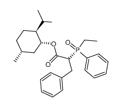 (1R,2S,5R)-2-isopropyl-5-methylcyclohexyl (S)-2-((R)-ethyl(phenyl)phosphoryl)-3-phenylpropanoate Structure