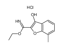 ethyl 7-methyl-3-hydroxybenzo[b]furan-2-carboximidate hydrochloride结构式