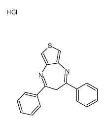 2,4-diphenyl-3H-thieno[3,4-b][1,4]diazepine,hydrochloride Structure