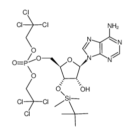 3'-O-tert-Butyldimethylsilyl-5'-adenylsaeure-bis(2,2,2-trichlorethylester) Structure