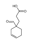 3-(1-formylcyclohex-3-en-1-yl)propanoic acid结构式