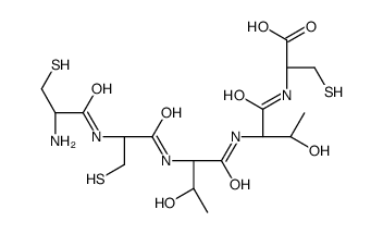 (2R)-2-[[(2S,3R)-2-[[(2S,3R)-2-[[(2R)-2-[[(2R)-2-amino-3-sulfanylpropanoyl]amino]-3-sulfanylpropanoyl]amino]-3-hydroxybutanoyl]amino]-3-hydroxybutanoyl]amino]-3-sulfanylpropanoic acid结构式