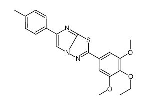 2-(4-ethoxy-3,5-dimethoxyphenyl)-6-(4-methylphenyl)imidazo[2,1-b][1,3,4]thiadiazole结构式