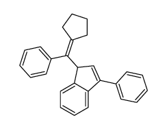 1-[cyclopentylidene(phenyl)methyl]-3-phenyl-1H-indene结构式