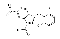 1-[(2,6-dichlorophenyl)methyl]-5-nitroindazole-3-carboxylic acid Structure